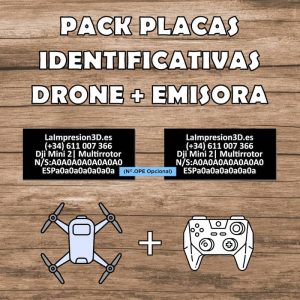Pack placas identificativas para drones Normativa Europea