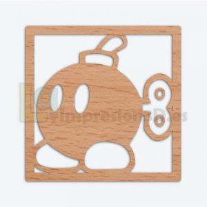 Cuadro madera Super Mario Bomba