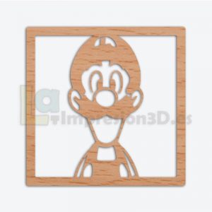 Cuadro madera Super Mario Luigi