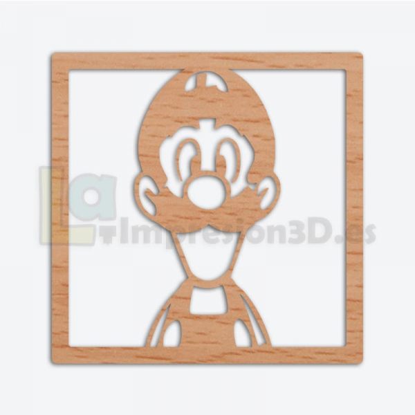 Cuadro madera Super Mario Luigi