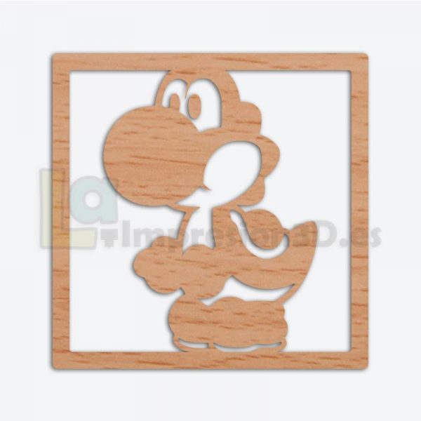 Cuadro madera Super Mario Yoshi cuerpo
